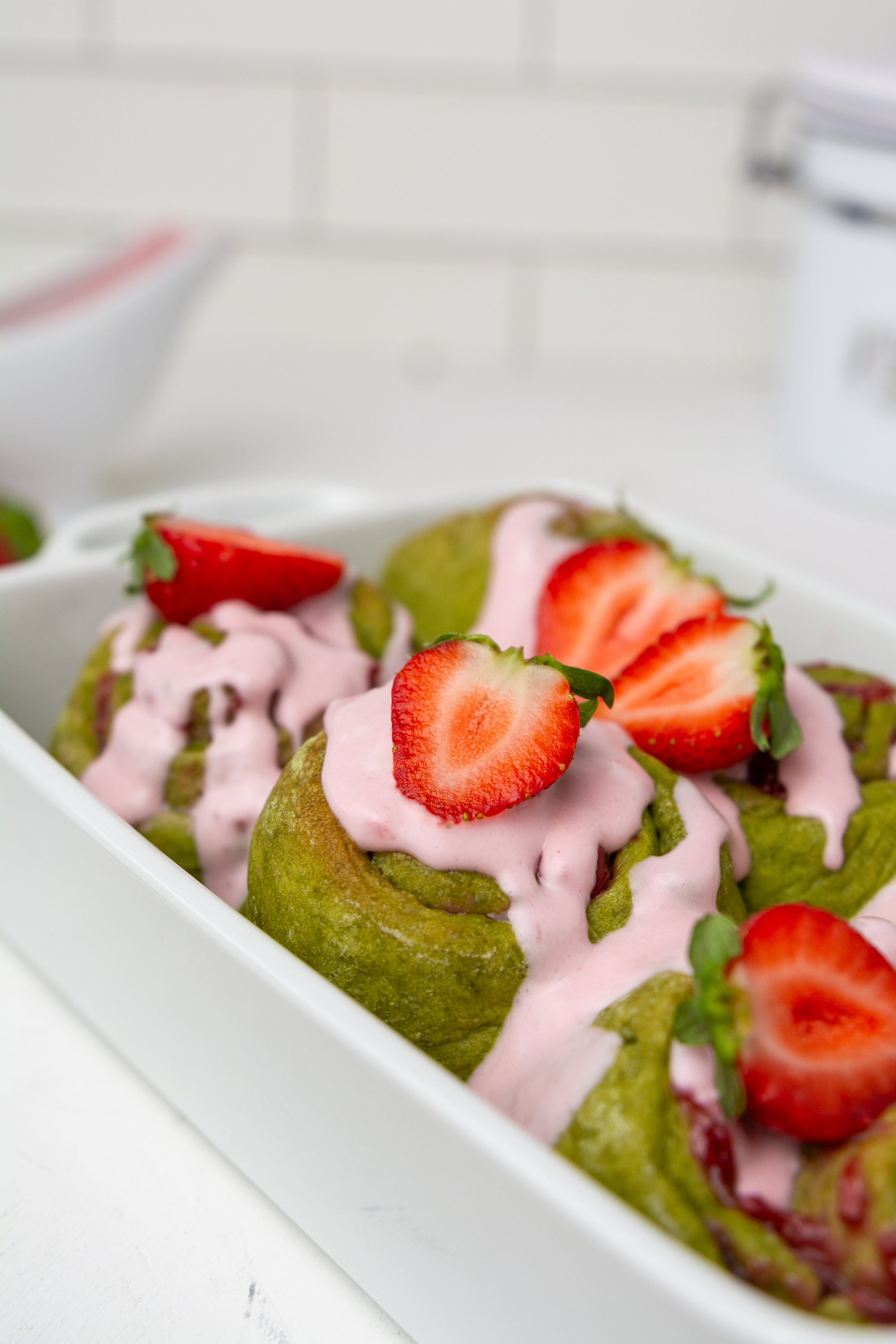 Strawberry Matcha Rolls (plant-based)